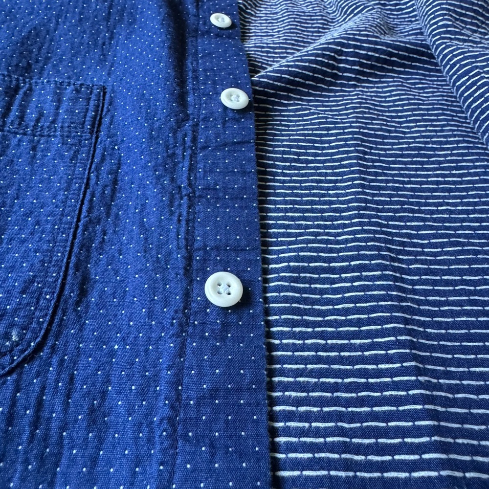 Madewell Blue Casual Button Down Shirt - Picture 7 of 8